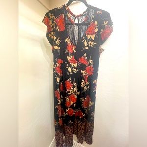 Black floral Torrid maxi dress